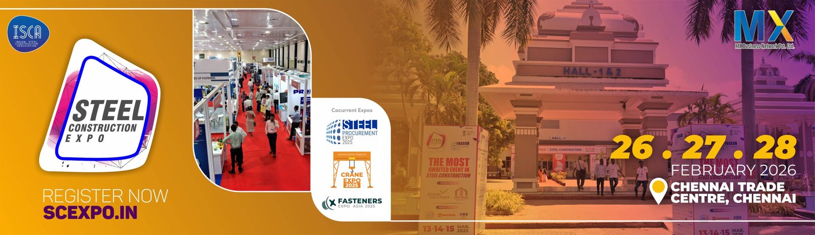 Steel construction expo 2026 at chennai trade centre, Chennai on 26 - 28 Feb 2026
